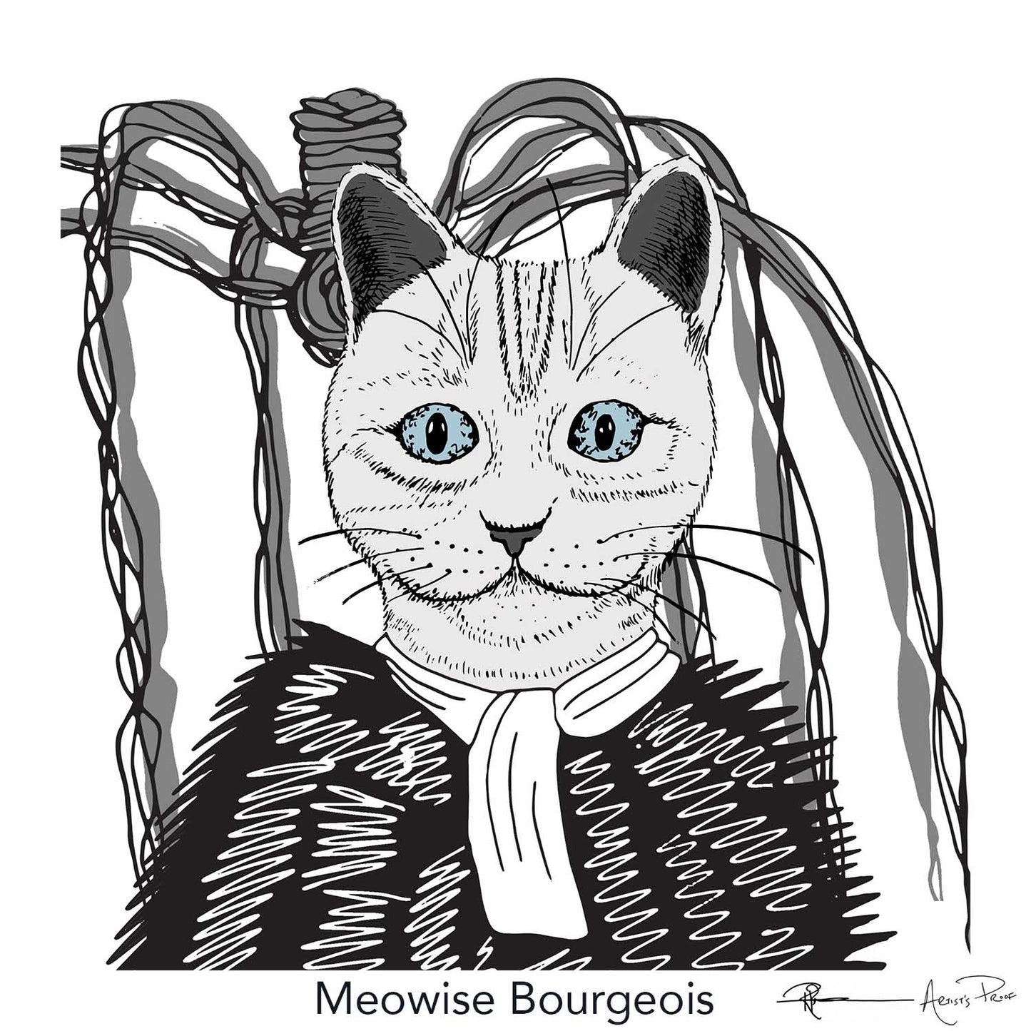 Meowise Bourgeois - The Artists Cat Limited Edition Print
