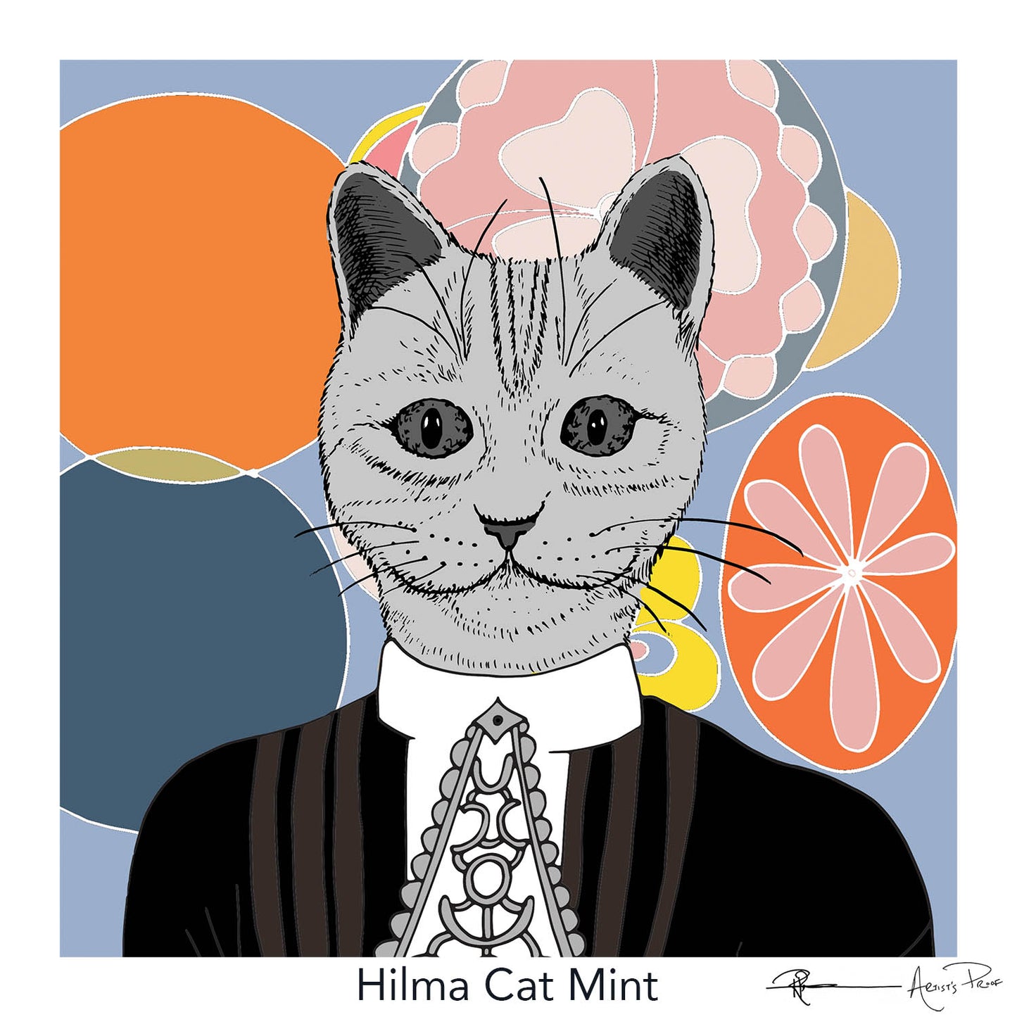Hilma Catmint - The Artists Cat Limited Edition Print