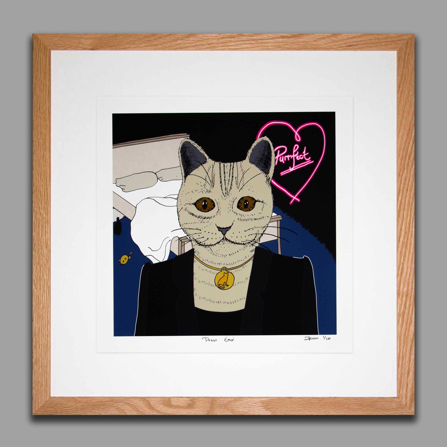 Pussy Emin - The Artists Cat Limited Edition Print