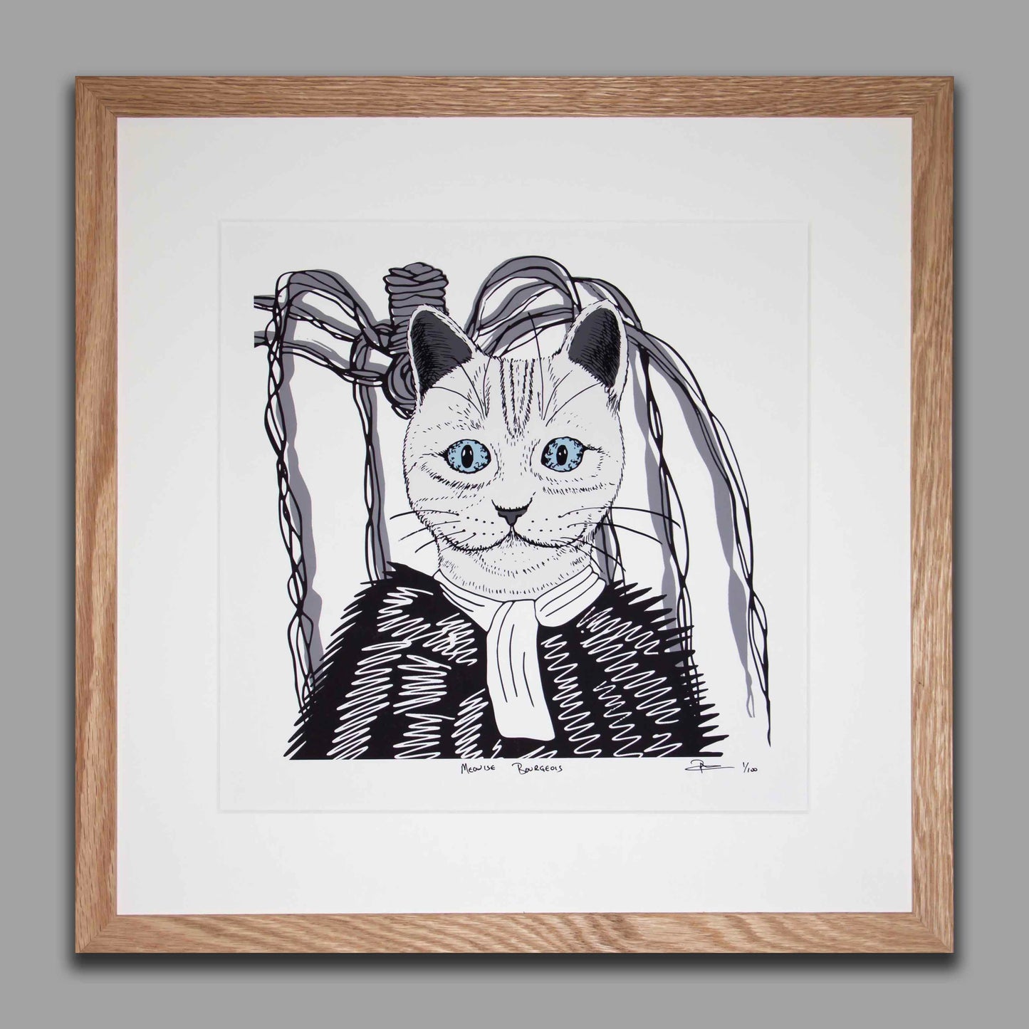 Meowise Bourgeois - The Artists Cat Limited Edition Print