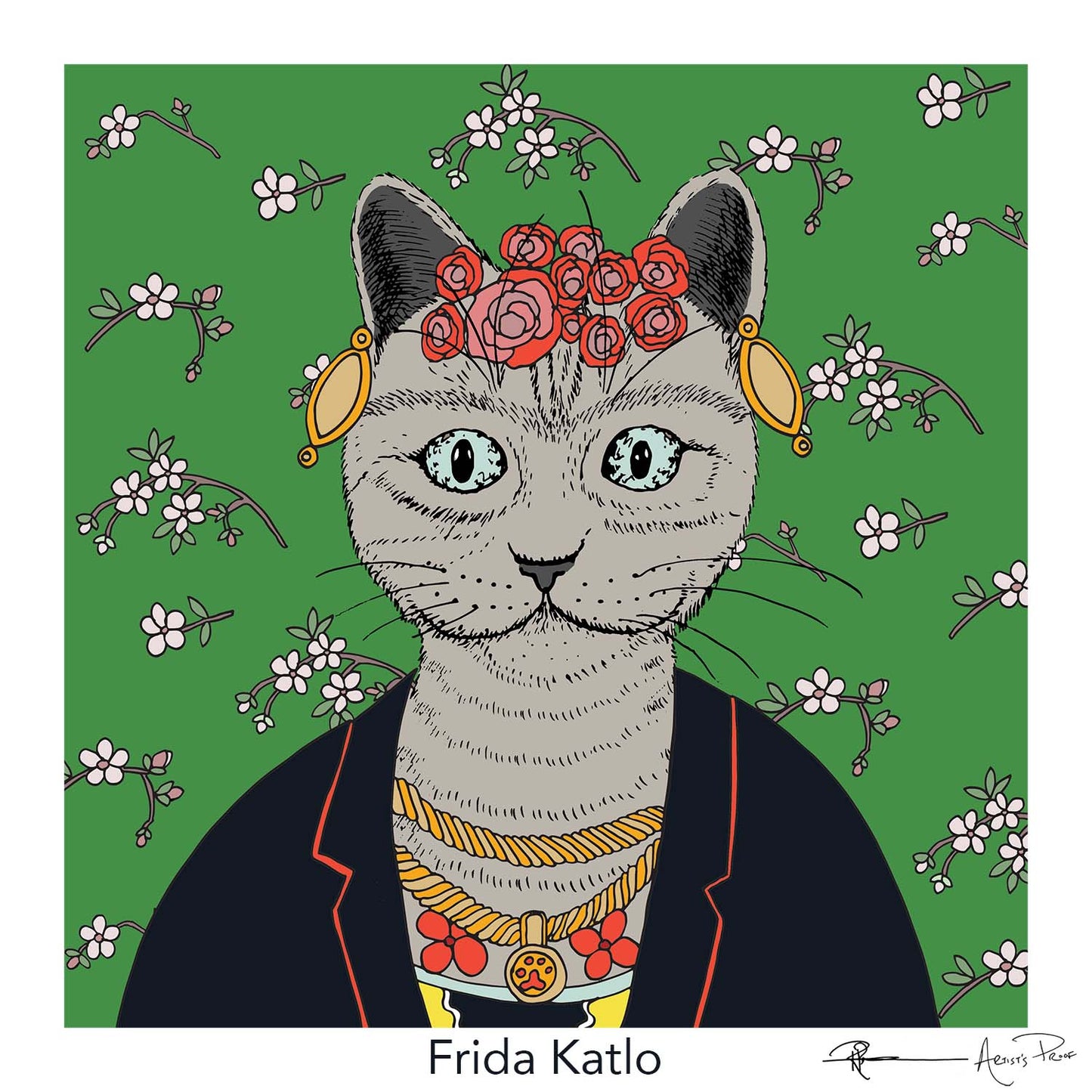 Frida Katlo - The Artists Cat Limited Edition Print